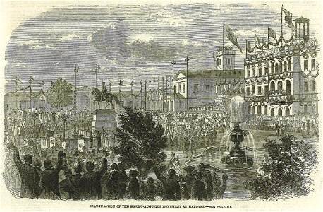 Inauguration of the Ernest-Augustus Monument at Hanover - ILN 1861