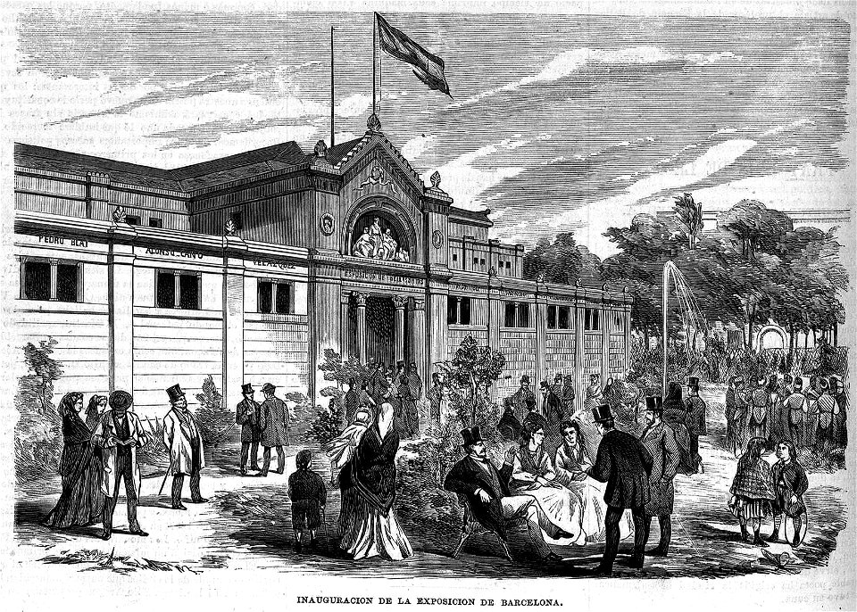 Inauguración de la Exposición de Barcelona, en La Ilustración de Madrid