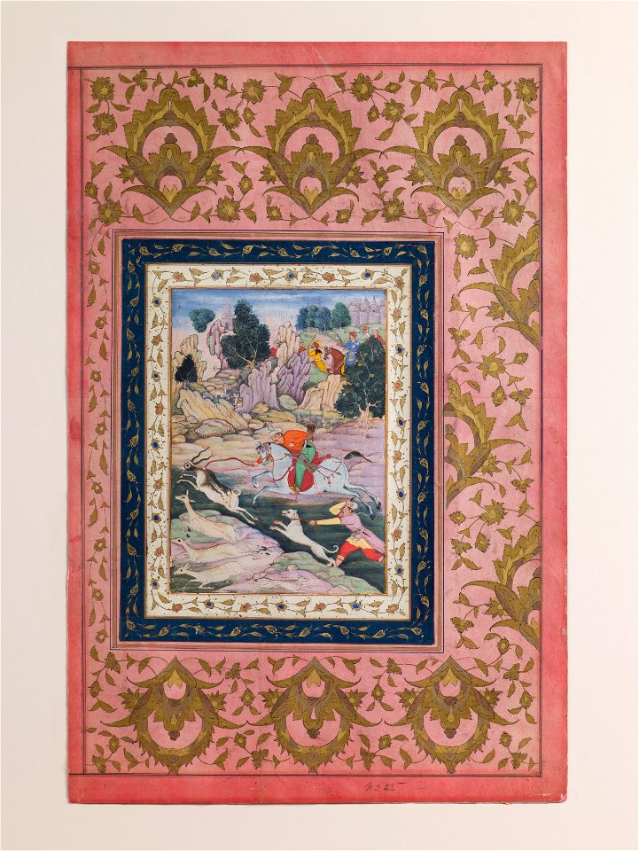 Indian - Emperor Akbar Hunting Nilgai - 105-1953 - Saint Louis Art Museum