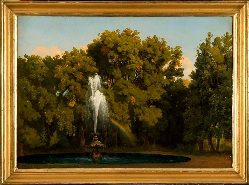 In the Park, Frascati. Study (Gustaf Wilhelm Palm) - Nationalmuseum - 20295