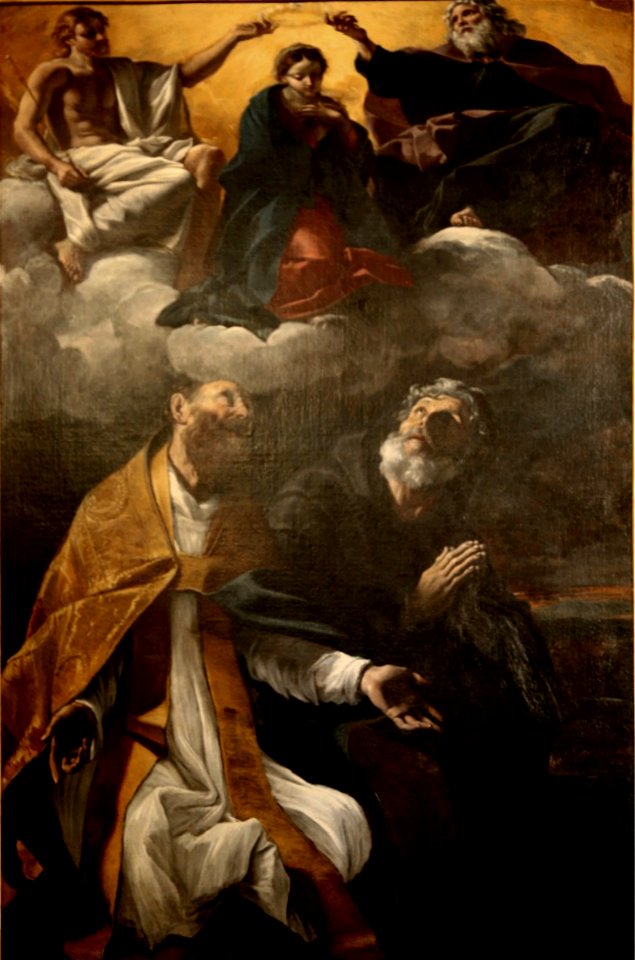 Incoronazione della Vergine con i santi Agostino e Guglielmo - Lanfrano