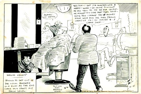 Indoor Sports - Trying to Get Out of the Local Barber's in a Rush as the End Chair Guy Starts His Daily Spiel