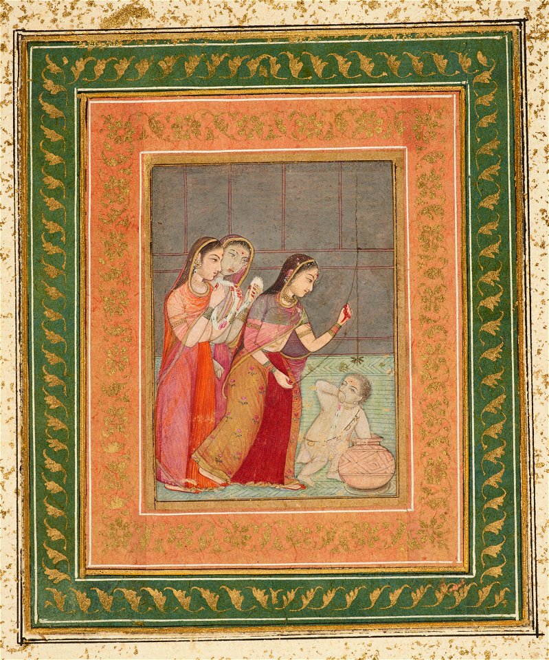 Indian School, late 18th century - Krishna as makhan chor (the butter thief). - RCIN 1005113.n - Royal Collection