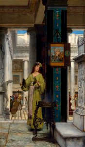 In the temple, by Lawrence Alma Tadema