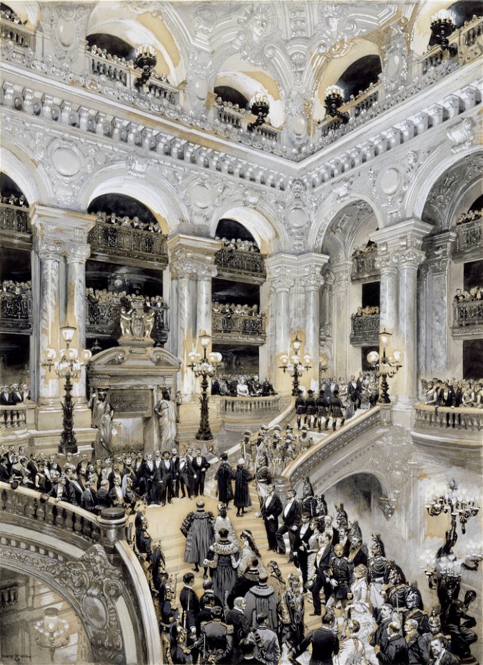 Inauguration of the Paris Opera in 1875 by Detaille - Collections of the Château of Versailles (cropped)