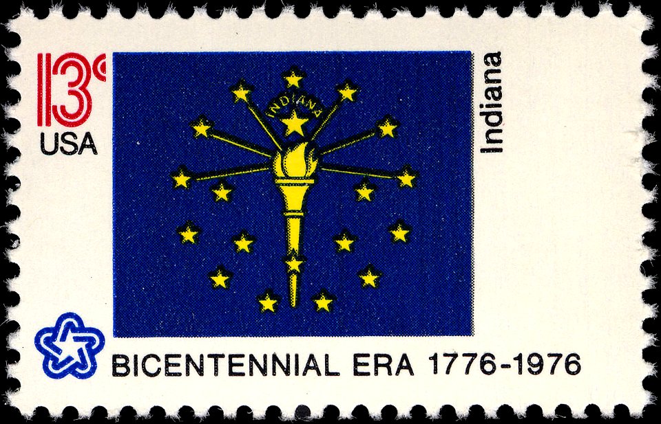 Indiana Bicentennial 13c 1976 issue