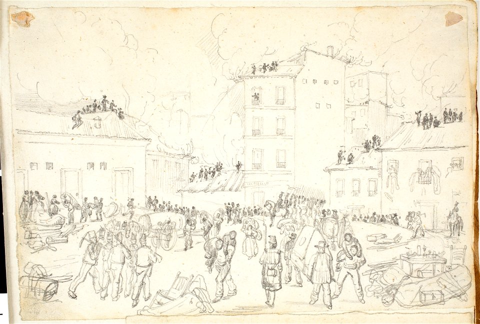 Incendio del Hospital de mujeres incurables en Madrid en 1851