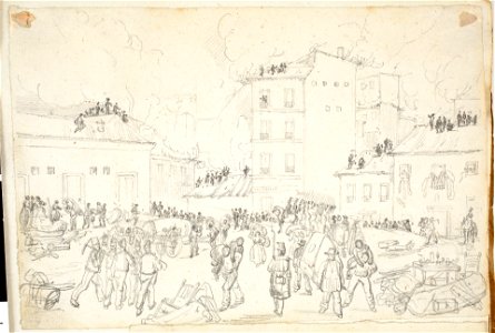 Incendio del Hospital de mujeres incurables en Madrid en 1851