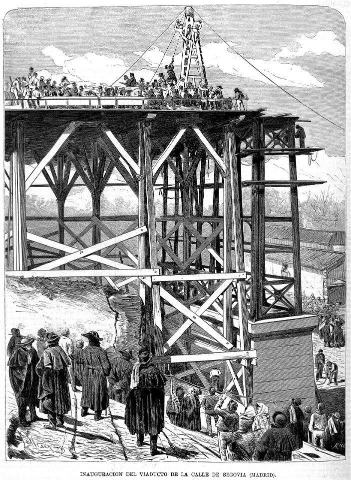 Inauguración del viaducto de la calle Segovia, de Pellicer