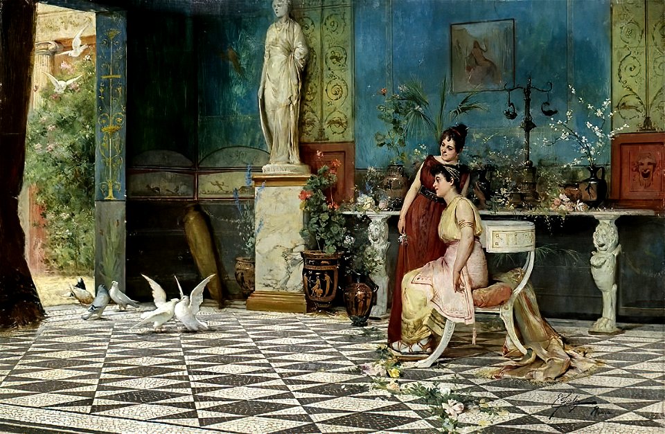 In the Roman Palace by Ettore Forti