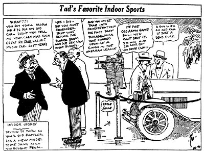 Indoor Sports - Trying to Turn In Your Old Rattler for a New Model to the Same Man You Bought From