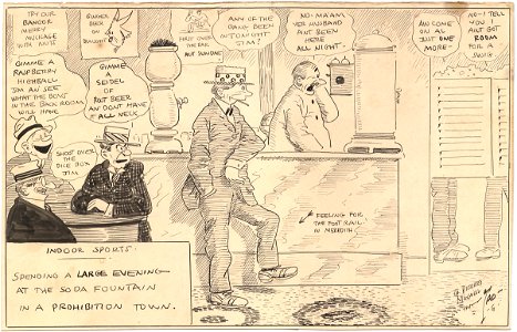 Indoor Sports - Spending a Large Evening at the Soda Fountain in a Prohibition Town