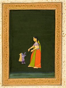 Indian School, late 18th century - Krishna and Yashoda - RCIN 1005113.m - Royal Collection