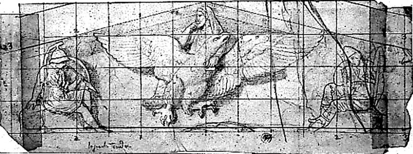 Ingres - MI.867.1447, Décor du fronton du temple