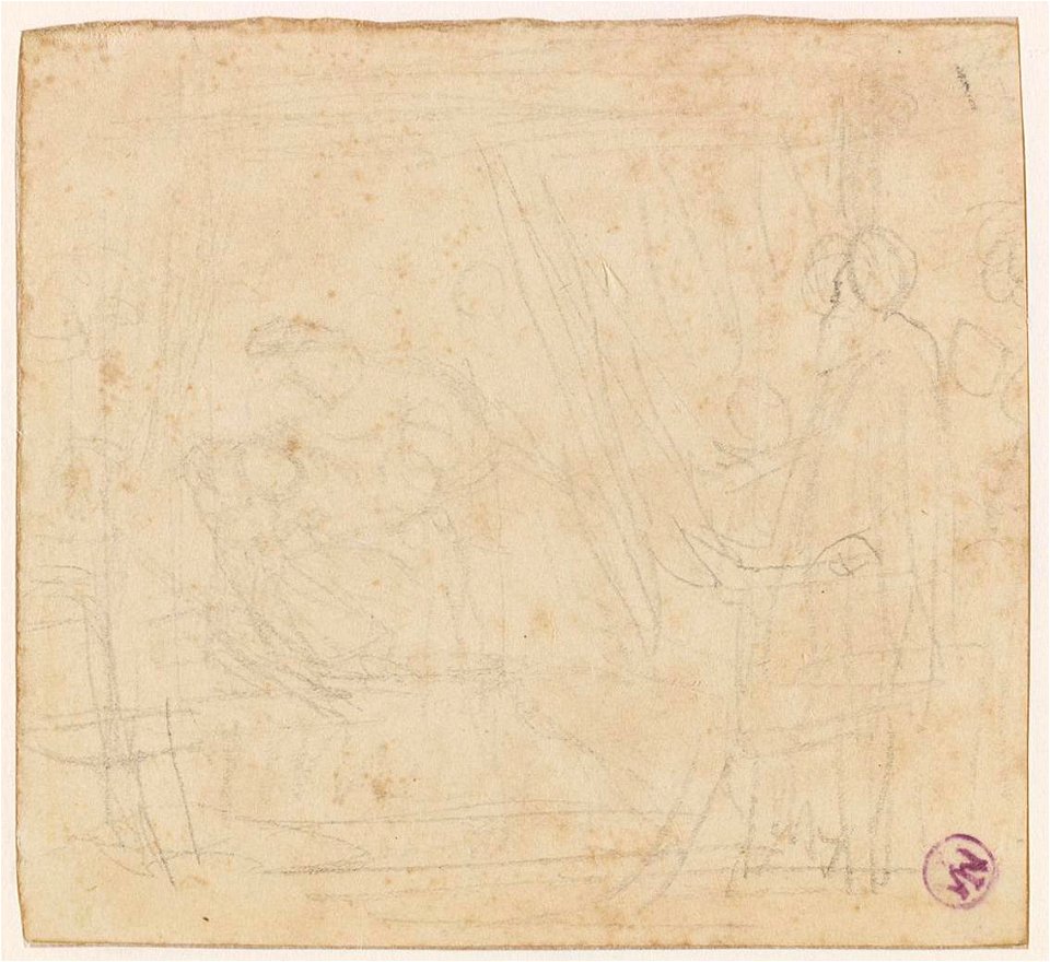 Ingres - MI.867.1992 bis, Croquis de la composition