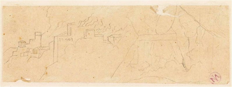Ingres - MI.867.2168 bis, Ville en flammes