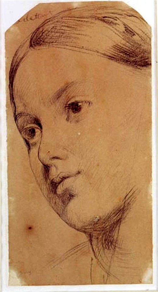 Ingres - MI.867.1949, Spectatrice derrière le licteur de face