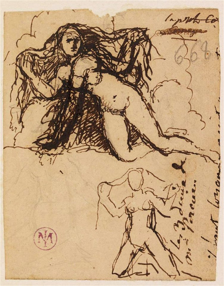 Ingres - MI.867.2323, Femme nue agenouillée