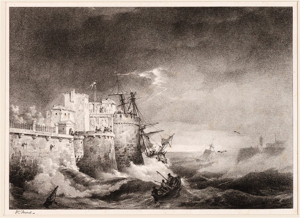 Ingang van de haven van Le Havre, objectnr A 14782