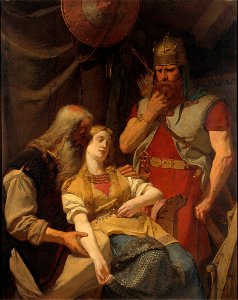 Ingeborg Receiving News of Hjalmar's Death from Orvar Odd (August Malmström) - Nationalmuseum - 18225