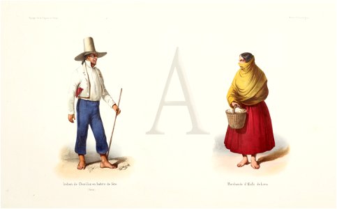 Indien de Chorillos en habits de Fete. Marchande d'OEufs de Lima