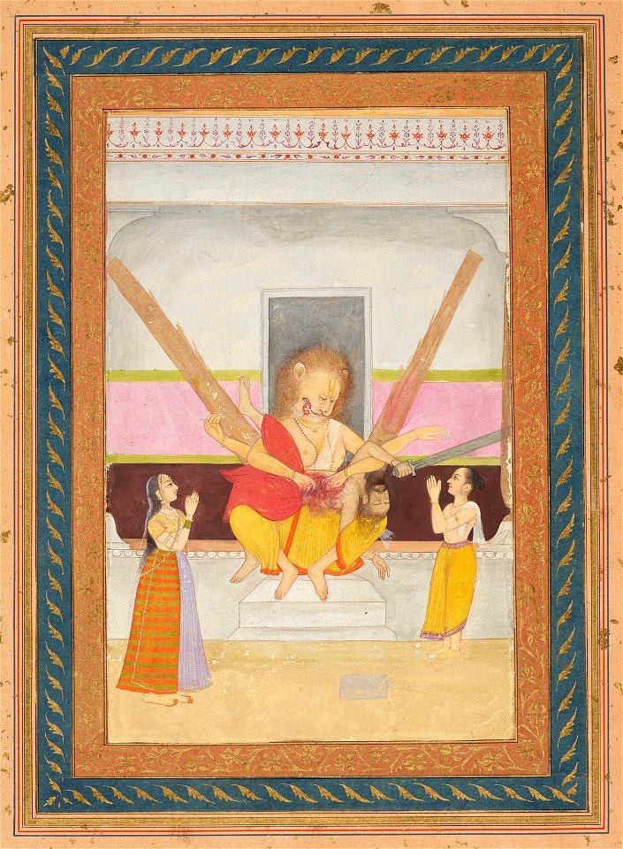Indian School, late 18th century - Narasimha, the fourth avatar of Vishnu - RCIN 1005113.g - Royal Collection