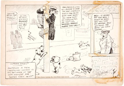 Indoor Sports - Slipping a Few Cheering Words to the Gas Man at the Very Moment He Needed Them Most