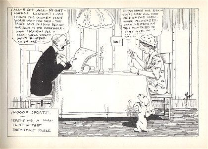 Indoor Sports - Defending a Man Flirt at the Breakfast Table