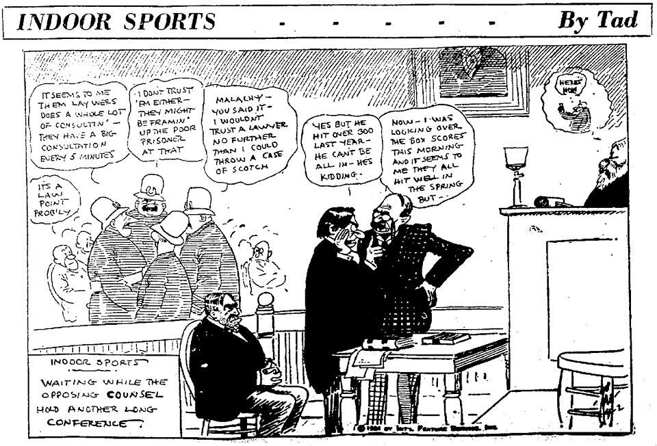 Indoor Sports - Waiting while the Opposing Counsel has a Long Conference
