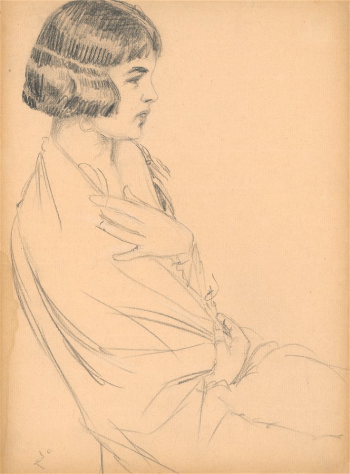 Ivan Žabota - Sitting young lady
