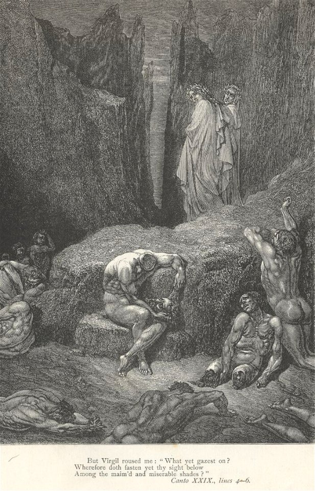 Inferno Canto 29 verses 4-6