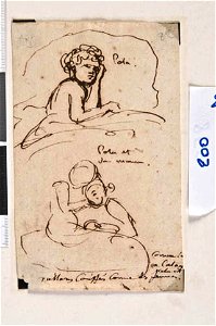 Ingres - MI.867.200, Pola dans son lit ; Pola et sa mère