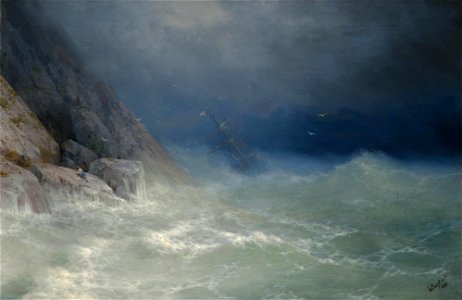Ivan Konstantinovich Aivazovsky - The Survivor, 1880