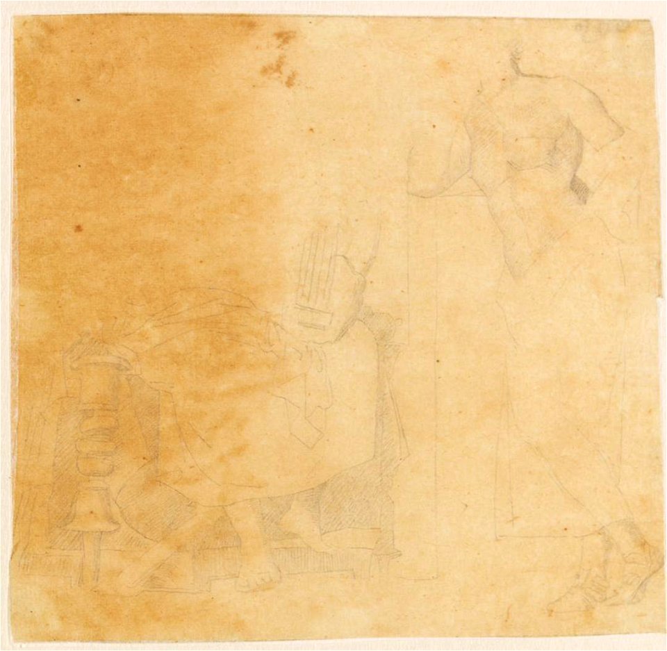 Ingres - MI.867.3388, Personnage grec debout écoutant un autre homme