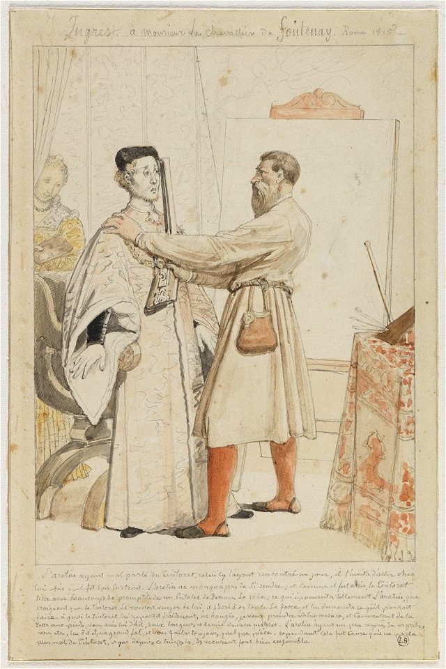 Ingres - L'Arétin et le Tintoret, 635-08