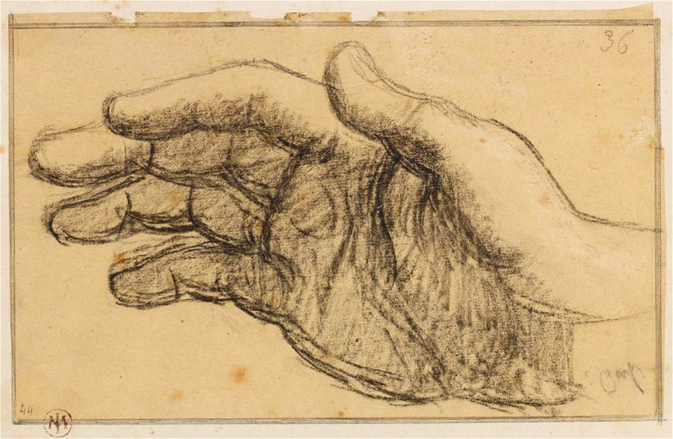 Ingres - MI.867.1843, Main droite ouverte