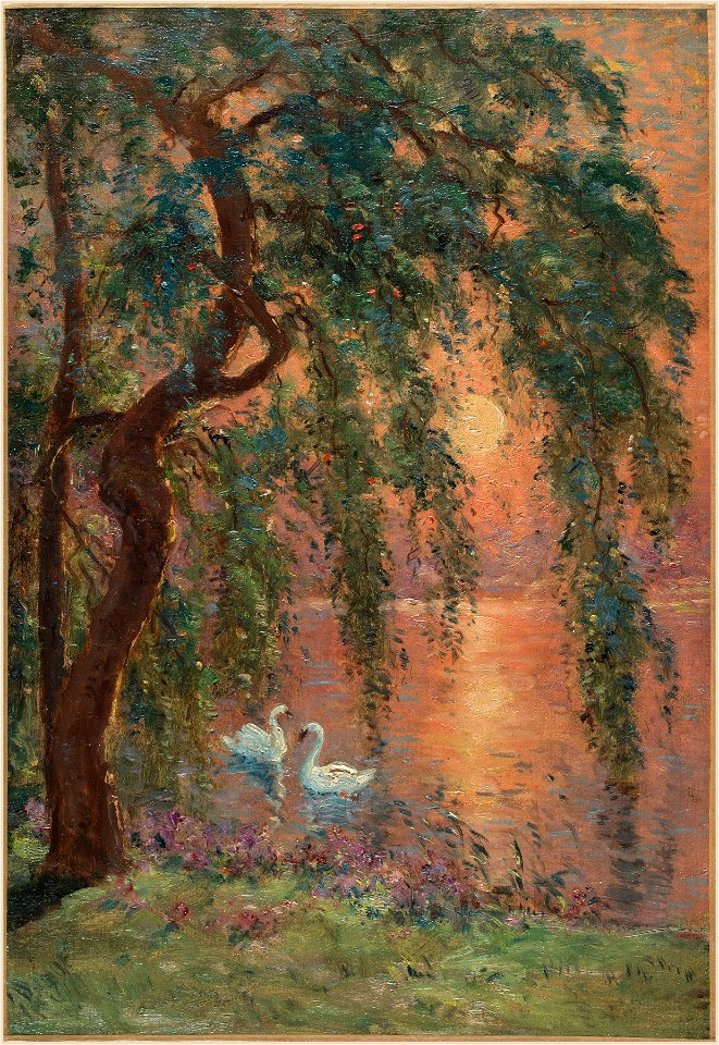 Iwill - Esquisse pour la mairie de Joinville-le-Pont , Le lac d'amour - le saule pleureur - PPP3717 - Musée des Beaux-Arts de la ville de Paris