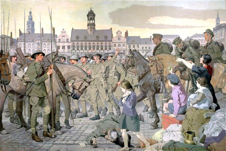 Inglis Sheldon-Williams-The Return to Mons (CWM 19710261-0813). Free illustration for personal and commercial use.