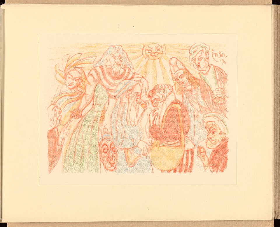IX. Le denier de César , print by James Ensor, , Prints Department, Royal Library of Belgium, III 59887 B (10)