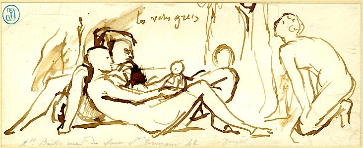 Ingres - Group of figures, study for the painting 'The Golden Age' (L'Age d'Or) 'L'Age d'Or', 1886,0410.32