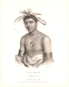J-Aw-Beance, a Chippeway chief - painted by C.B. King ; Lehman & Duval Lithrs., Philada. LCCN2013645333