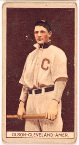 Ivan Olson, Cleveland Naps, baseball card portrait LCCN2008678358
