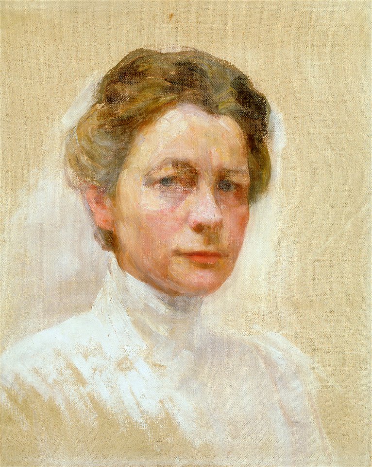 Ivana Kobilca - Avtoportret v belem
