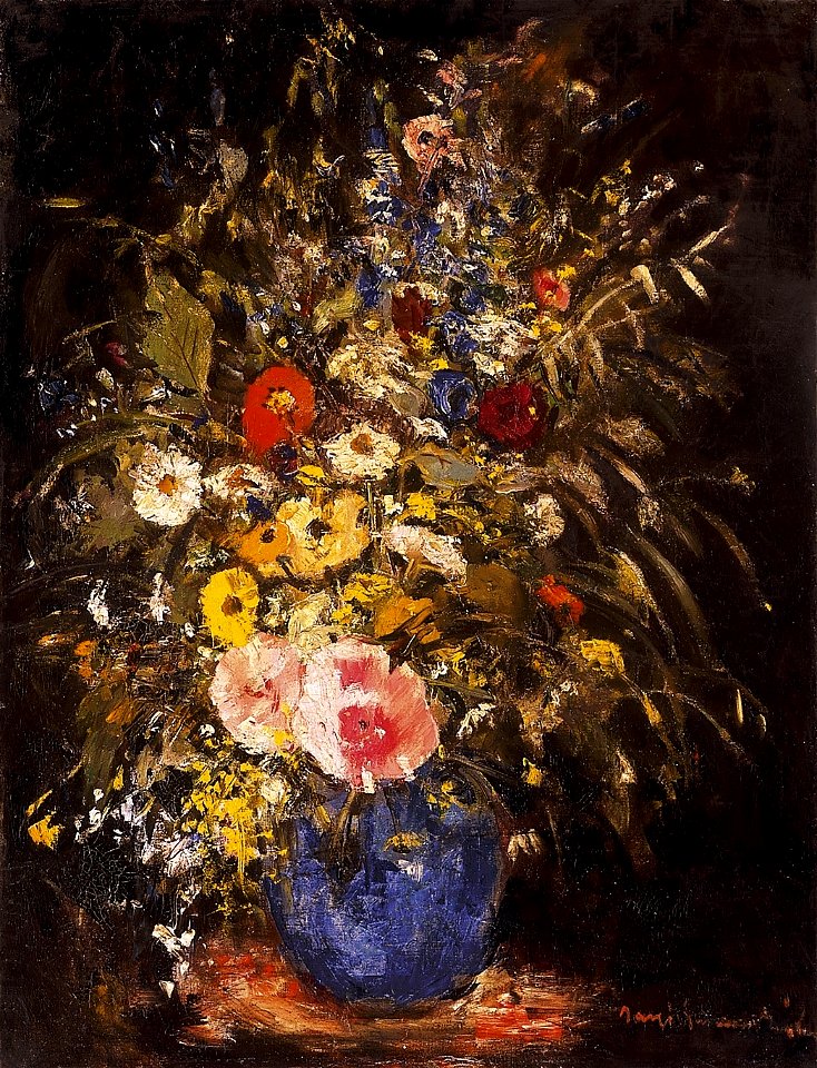 Iványi Field Flowers in blue Pot
