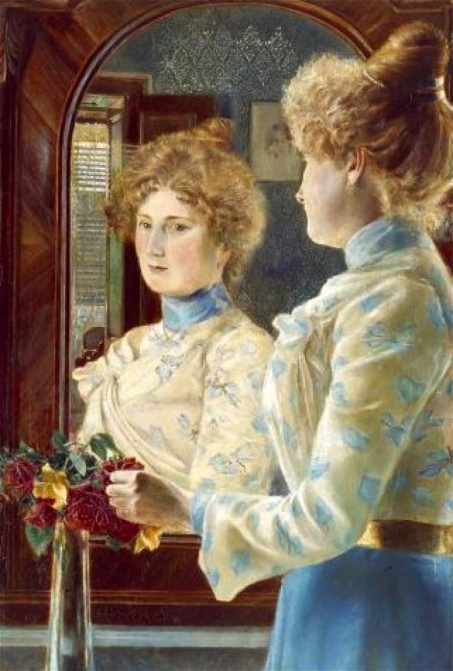 Ivan Vavpotič - Zrcalni portret Angele Smola
