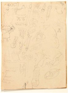 Ingres - MI.867.1886, Epées, boucliers, armures, casques, etc...