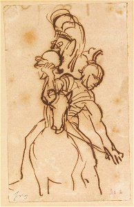 Ingres - MI.867.1870, Cavalier au bâton