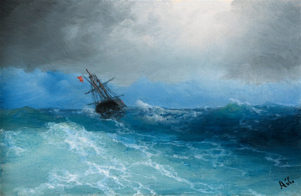 Ivan Konstantinovich Aivazovsky - Gathering Storm, 1899