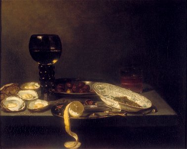 J. III van de Velde - Stilleven met roemer, Chinese schaal en oesters - NK2595 - Frans Hals Museum