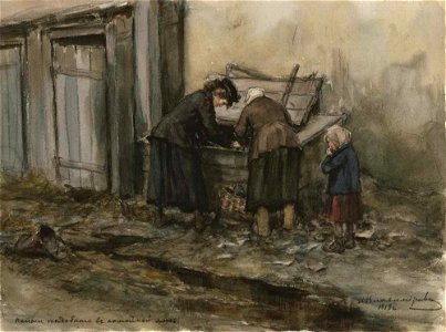 Ivan Vladimirov looking-for-food-in-a-gutter-1919
